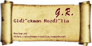 Glückman Rozália névjegykártya