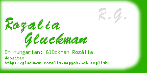rozalia gluckman business card